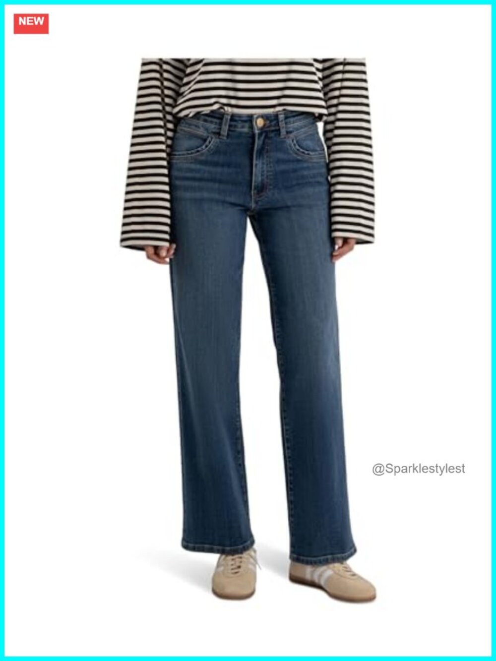 KUT from the Kloth Jodi High-Rise Straight Leg Jeans Cotton Blend Full-Length